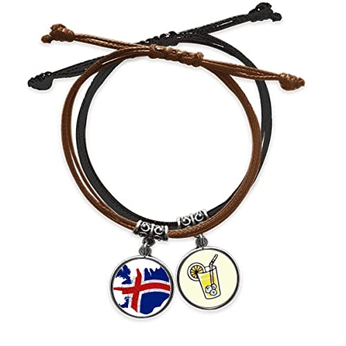 Bracelet Islande drapeau en cuir fait main : le cadeau idéal pour passionné de voyage