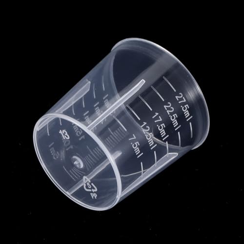 10 vasos medidores plásticos 30 ml transparentes miniatura 4