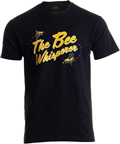 Ann Arbor T-shirt Co. The Bee Whisperer | Bee Keeper Keeping Apiary Cool Funny Joke Men Women T-Shirt-(Adult XL) Black