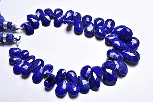 Lapis lazuli véritable en perle poire briolette 8-13mm pour création de collier