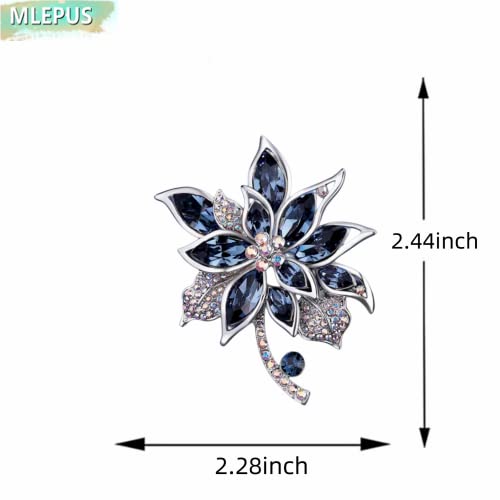 Image of Lavender flower brooch crystal rhinestone tulip brooch elegant accessories jewelry women brooches and pins fashion jewelry wedding flowers lapel pin
