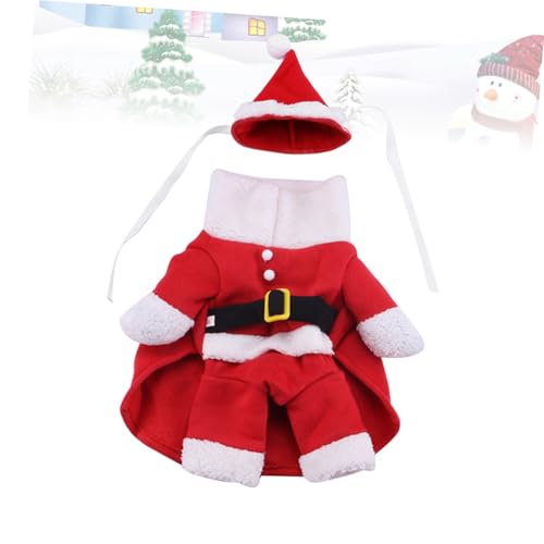 Disfraz de Santa para perro talla S color rojo miniatura 6