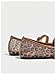 Milumia Women's Leopard Print Mesh Ballet Flats Trendy Square Closed Toe Maryjane Flat Shoes Brown 7.5