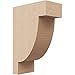 Ekena Millwork 3"W x 6"D x 9"H Series 2 Classic Alpine Rough Cedar Woodgrain TimberThane Corbel, Primed Tan