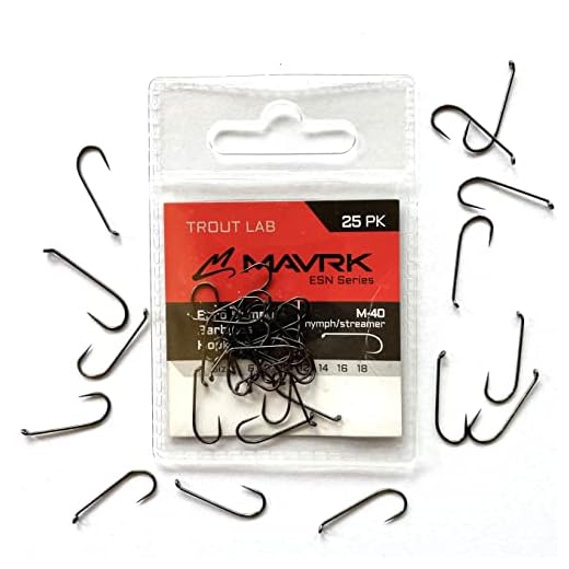 Mavrk Fly Fishing Euro Nymph Competition Barbless Hooks 25 Pack for Fly Tying Black Nickel Coating Strong Durable chemically sharpened Jig Curve Nymph and Streamer Style