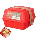 Caja De Almacenamiento Para Sándwiches, Contenedor Para Hamburguesas Con Tapa | Caja de hamburguesas reutilizable,El envase reutilizable de la caja del refrigerio que se abre a presión trae fácilmente