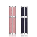 BRILIFLED Refillable Perfume Bottle Portable Empty Atomizier Spayer for Perfume 5ML Luxury Leather...