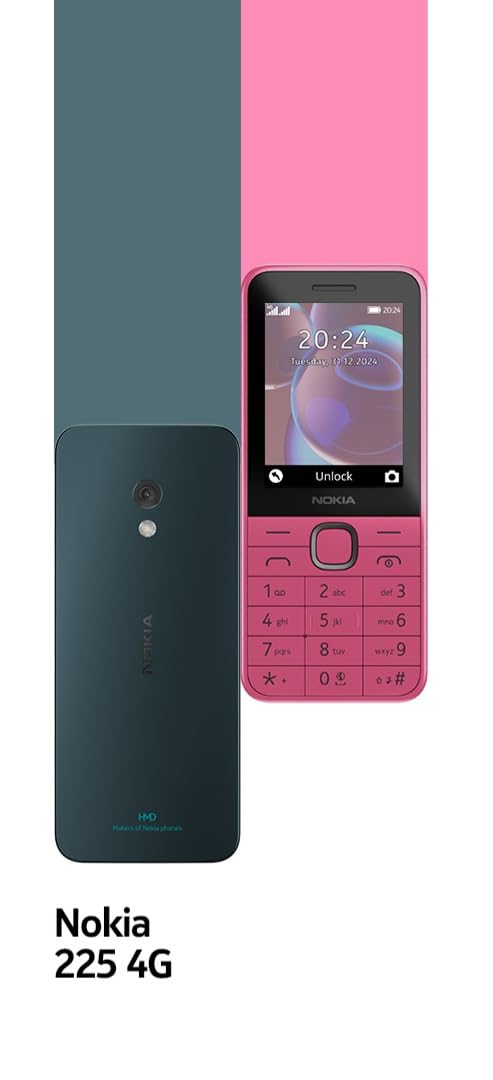 Nokia 225 4G 2024 Dark Blue Telefono Cellulare con Tastiera e Schermo da 2,4" 128 MB Memoria Interna Espandibile fino a 32GB