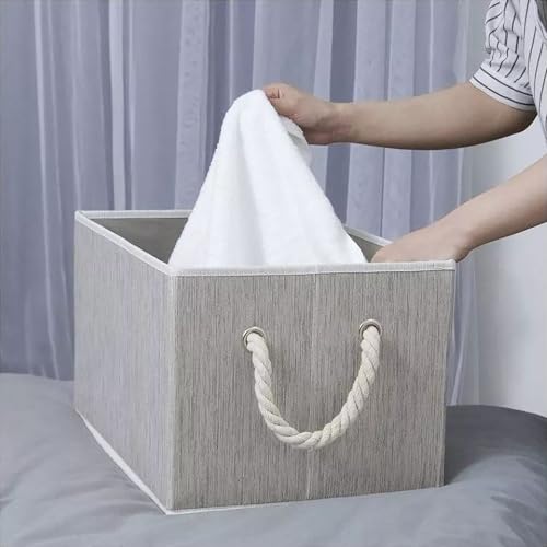 Paniers de rangement pliables CROS avec poignées en corde robustes