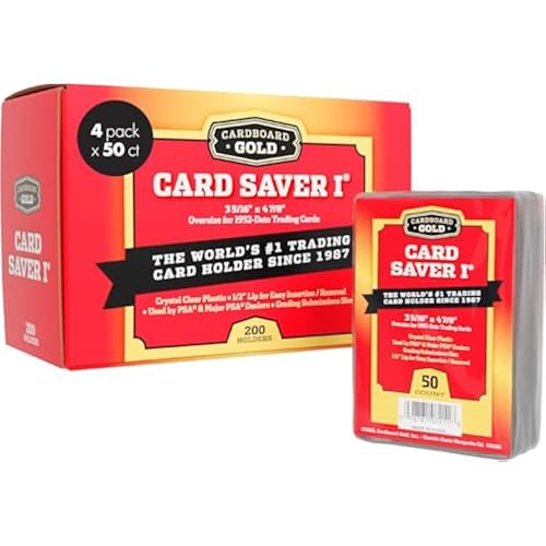 Cardboard Gold Card Saver 1 - Semi Rigid Card Holders - 200 Count