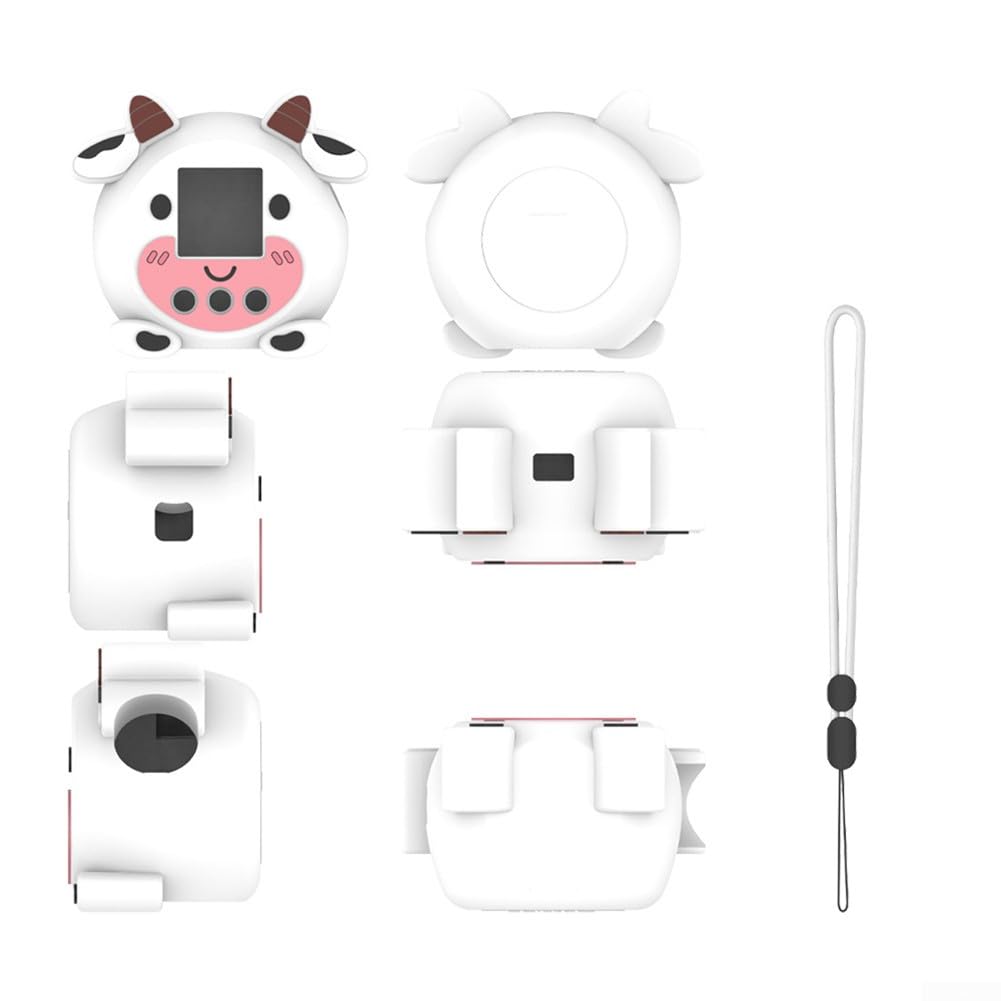 Besttoolifes Punirunes Coque de protection en silicone pour jouet numérique interactif - Doux au toucher - Avec cordon - Résistant aux rayures - Pour appareils électroniques des enfants - Blanc