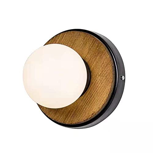 Aplique de pared de globo de mediados de siglo y lámpara industrial retro