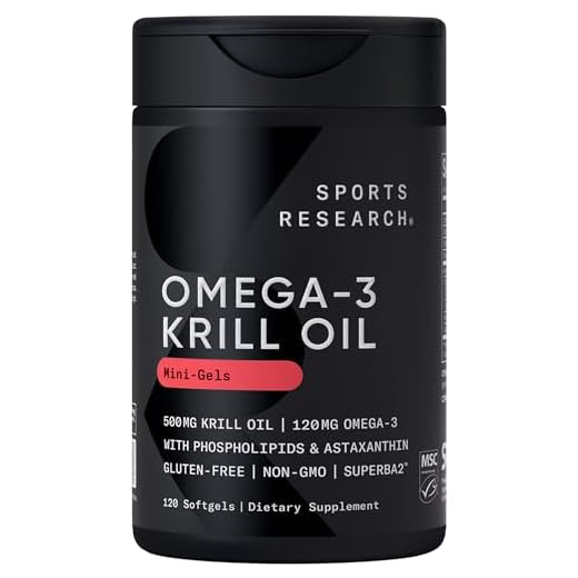 Sports Research® Antarctic Omega-3 Krill Oil 500mg, 120 Count Mini-Softgels