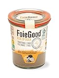 FoieGood - Entenaufstrich mit Trüffel - Entenleberpastete - Geeignet als Vorspeise - Geschmeidig und Cremig - Ohne Zwangsernährung - 120 g Glasbehälter