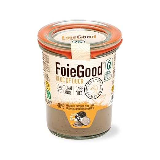 FoieGood Bloc d'Anatra al Tartufo - Paté d’Anatra al Tartufo – Texture Cremosa – Senza Alimentazione Forzata – Benessere Animale Certificato Welfair®