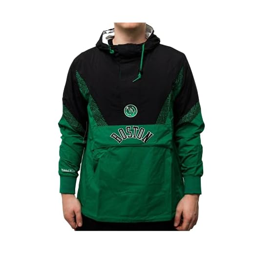 Mitchell & Ness NBA Boston Celtics Team Color Half Zip Anorak Jacket (XS)