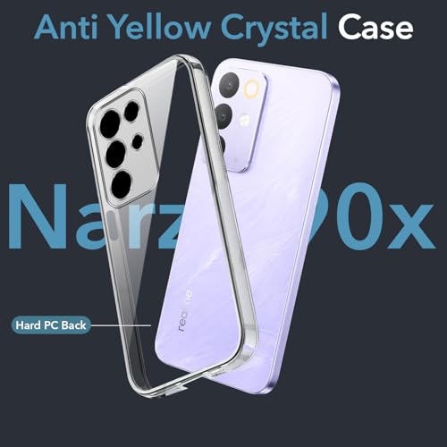 Image of Jkobi Lifetime Anti-Yellow Clear Back Cover Case for Realme C85 5G | Realme Narzo 90x (Sleek Hard Crystal | Shockproof and Camera Protection)