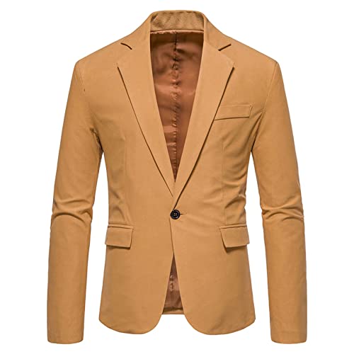 Costume kaki à 2 boutons coupe européenne veste col en V homme XXL