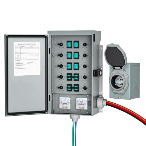 30A 10-Circuit Transfer Switch with L14-30 Inlet
