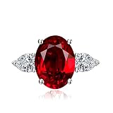 Anillo de boda, anillo de circonio para mujer, circonita ovalada, cobre, circonita cúbica