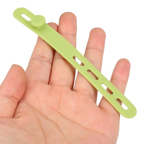 20 unidades de bridas de silicona reutilizables para gestión de cables miniatura 4