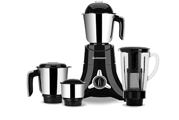 Longway Orion 900 Mixer Grinder with 4 Unbreakable Jars (Powerful Motor) with 1 Year warranty - Black & G
