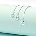 AOBOCO 925 Sterling Silver Chain Extenders for Necklace Bracelet with Gift Box (Set 2'',4'',&6'')