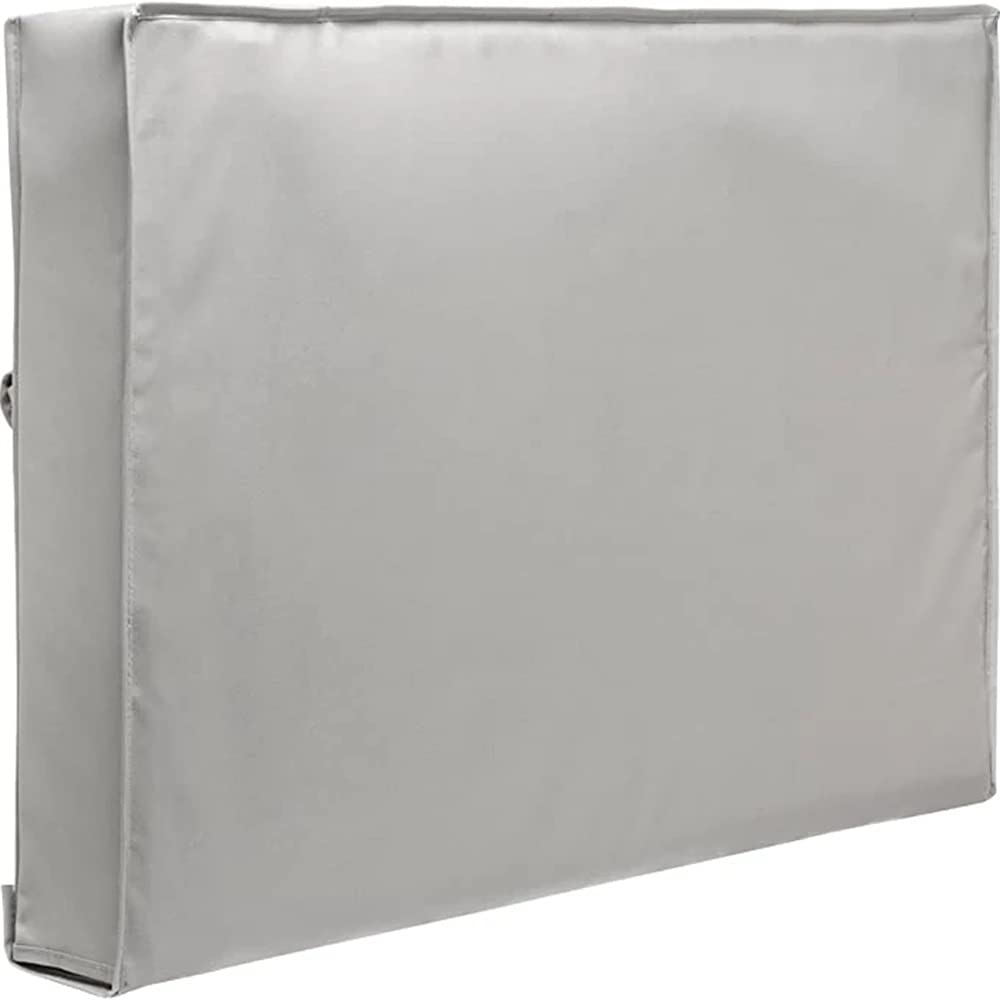 Funda TV Exterior,Funda TV Cubierta de TV de Patio al Aire Libre de jardín TV a Prueba de Intemperie Beige 32 "36" 40 "46" 50 "55" 60 "65" Proteja la Pantalla de TV(2,FOR 46 48inch TV)