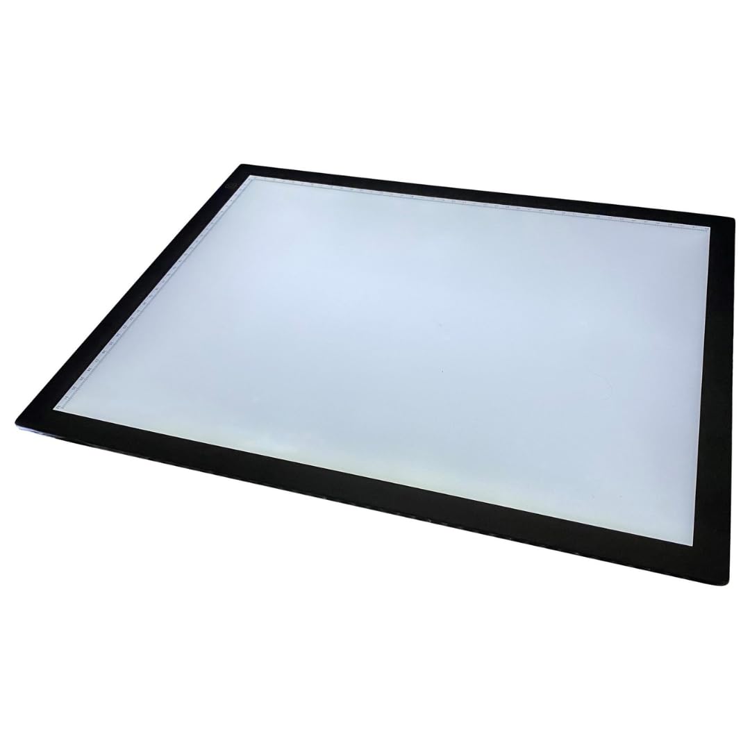 Large Light Board - 3 Light Modes, Educational Tool for Tracing, Stained Glass Projects, and Sensory Exploration - 47 x 37cm