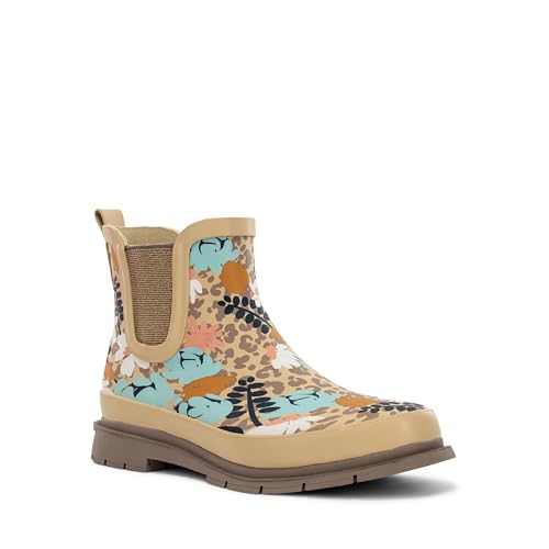 Image of Western Chief Women's Waterproof Pull-On Chelsea Rain Boot with Fun Prints | Ladies slip-on ankle boots with rubber sole, cushioned EVA insole, built for wet days and styled for any occasion