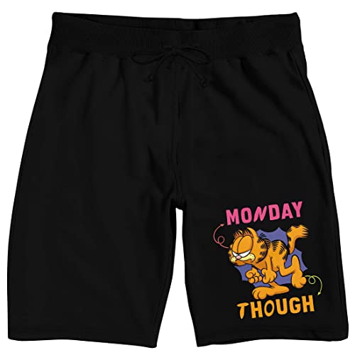 Garfield Monday Though Men's Black Graphic Sleep Shorts