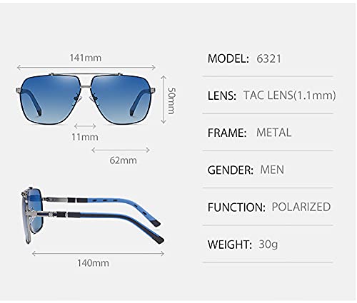 Polarized Sunglasses Classic Fashion Oversized Frame for Men Driving UV Protection3