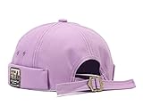 Zegoo Rolled Cuff Harbour No Visor Miki Skull Docker Beanie Cap for Men & Women Purple