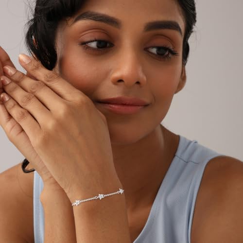 Image of TRUESILVER ACPL 925 Sterling Silver Adjustable Bolo Bracelet for Women | BIS Hallmarked Infinity Twisted, White & Amethyst Zircon Box Chain Bracelet Gift for Wedding Anniversary Birthday