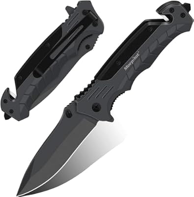 morpilot Navaja Plegable Cuchillo de Acero Inoxidable con Punta Rompevidrio y Cutter Cinturón Cuchillo Plegable con Mango Acero Inoxidable para Acampar, Picnic, Caza | Ya disponible en tu tienda friki favorita! En mundofriki.es! morpilot Navaja Plegable Cuchillo de Acero Inoxidable con Punta Rompevidrio y Cutter Cinturón Cuchillo Plegable con Mango Acero Inoxidable para Acampar, Picnic, Caza | Ya disponible en tu tienda friki favorita! En mundofriki.es!