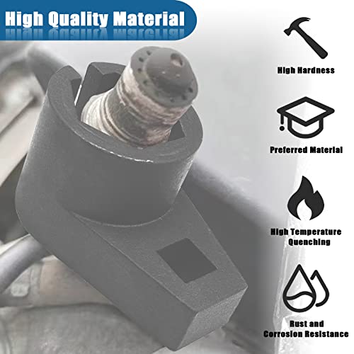 Automotive O2 Oxygen Sensor Socket Offset Wrench Remover Tool, 3/8-Inch Drive, 7/8-Inch (22Mm), Wire Gate Accesses Sensor From Side, Preventing Damage To Wires, Universal For Most Models #TOP3