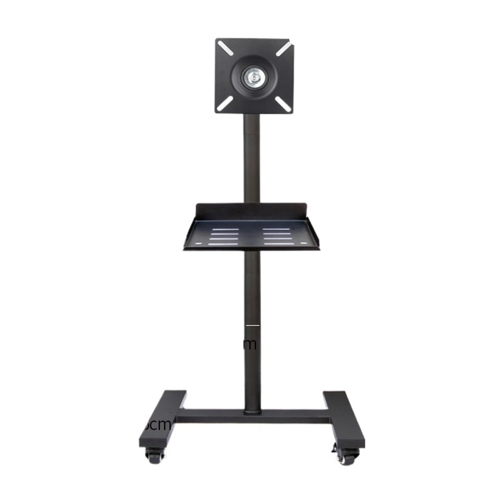 IKPGBZXM Monitor floor stand with horizontal and vertical screen rotation and wheels(High small tray)
