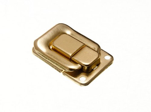 Loquets carrés à bascule de 40mm x 27mm plaqués laiton pour coffrets en lot de 24