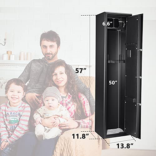 Rifle Safe 5 Gun Safes Quick Access Biometric Rifle Safe Gun Cabinets For Rifles And Shotguns Gun Safe For Rifles Storage Easier Smart Rifle Cabinet Provide Silence And Vibration Function #TOP1