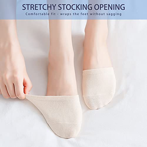 6 Pairs Toe Topper Socks Women Invisible Socks Toe Cover Liner Half Socks Seamless Non-Slip Toe Half Socks3