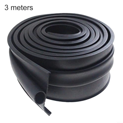 Joint de porte de garage sol en caoutchouc HpLive de 3m noir