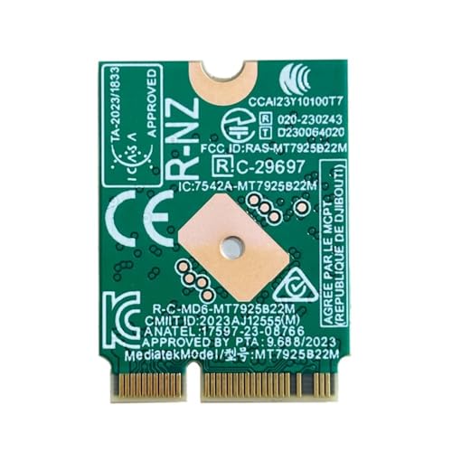 Tarjeta de Red WiFi 7 MT7925 con Bluetooth 5.3, Adaptador Inalámbrico M.2 NGFF de 5400 Mbps, Triple Banda (2.4 GHz / 5 GHz / 6 GHz), para Windows 11 miniatura 3