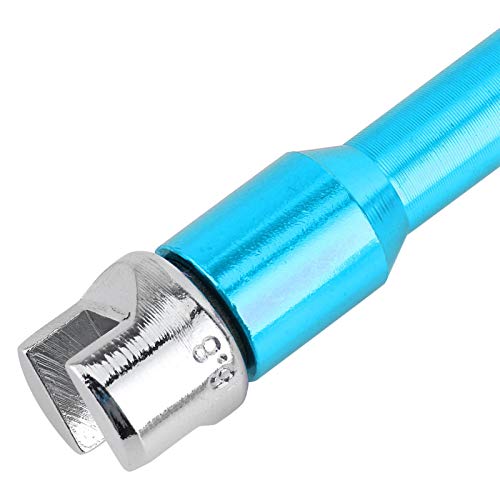 Image of Motorcycle Spoke Wrench CNC Spanner Set Length 93mm /3.7in with 10 Interchangeable Tips and Storage Case for Most Motorbike(A (blue))