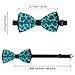 Meaudiwes Fashion Adjustable Bowtie Pre Tied Tuxedo Bow Tie Cosplay Wedding Bowtie Cheetah Blue And Black Leopard Print