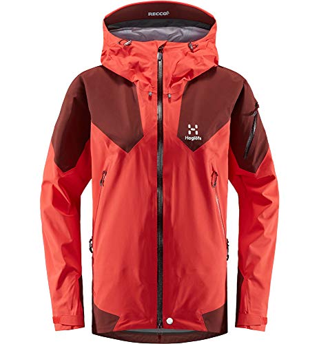 Preisvergleich Produktbild Haglöfs Windbreaker Frauen Windbreaker ROC Spire Jacket Women Wasserdicht, Winddicht, Atmungsaktiv, Extra Small Hibiscus Red / Maroon Red XS XS