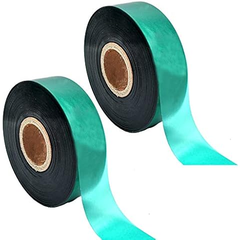 Medoore 2 Rolls Stretch Tie Tape Garden Tie Tape Thick Plant Ribbon Garden Green Vinyl Stake for Indoor Outdoor Patio Plant Use, 1 Inch Wide by 150 Feet Long Cover