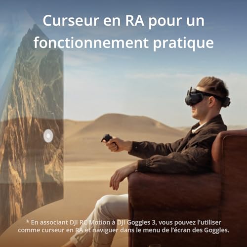 DJI RC Motion 3, Contrôleur FPV intelligentavec Contrôle de Mouvement Immersif, Compact et Portable, Freinage d’Urgence en Un Clic, Curseur en RA, Contrôleur de Drone Intuitif