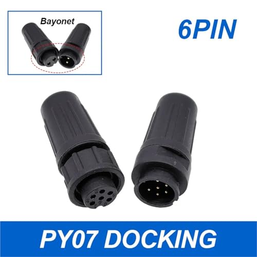 Conector PY07 Z108 plástico de 6 pines con cierre de bayoneta 2