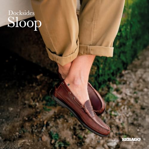Sebago Sloop Waterproof Boat Shoes - Full-Grain Leather Loafer-Style Moccasins with Snug Leather Sock Lining and Non-Marking, Non-Slip Rubber Outsoles2
