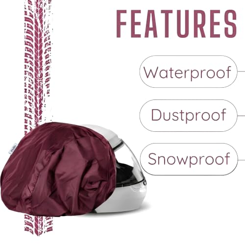Image of Polyester Helmet Cover - Protects from Dust, Rain, Scratches Dustproof Waterproof Lightweight and Durable Secure Universal Size Storage Bag for Motorcycles Helmets (Pack of 2)